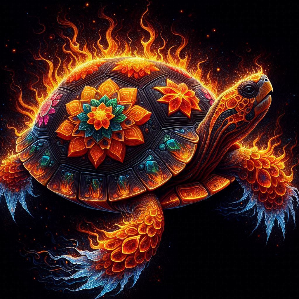 Coahuila Box Turtle Made of Fire and Ice