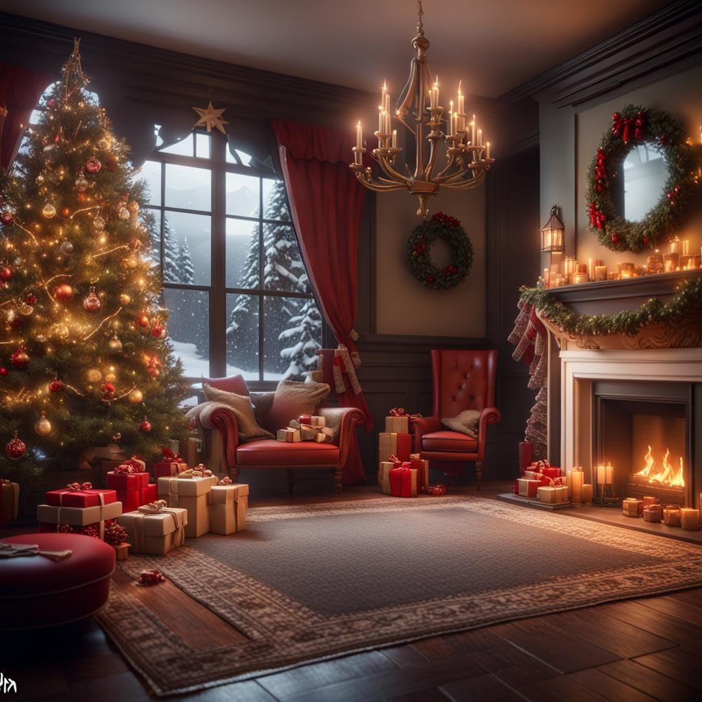 Cozy Christmas room
