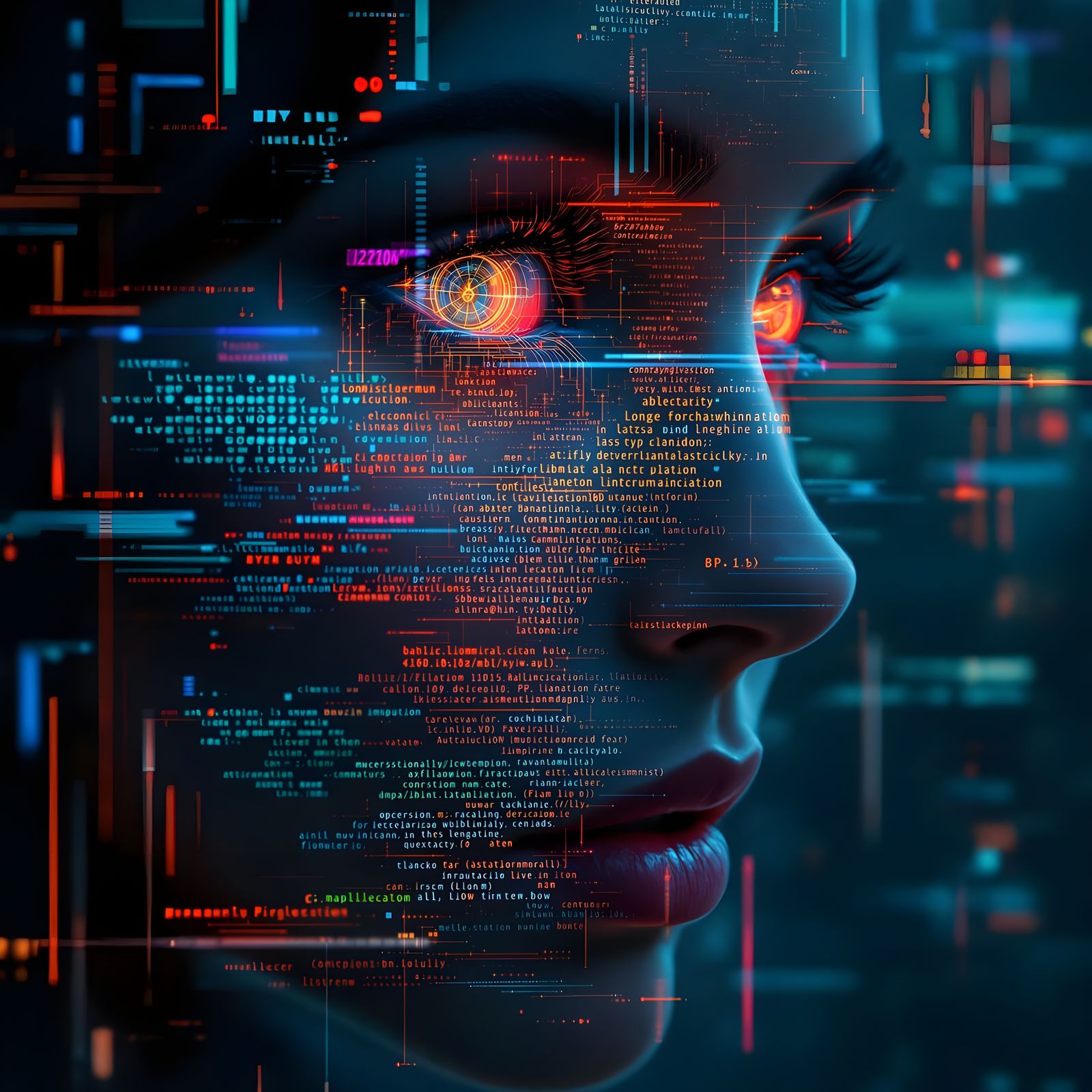 Glitch portrait. Cyberpunk Women  by @Gappa G