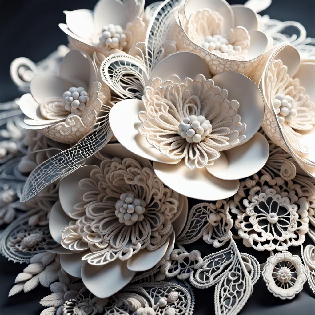 Lace Art  by @Lunatic Kitty