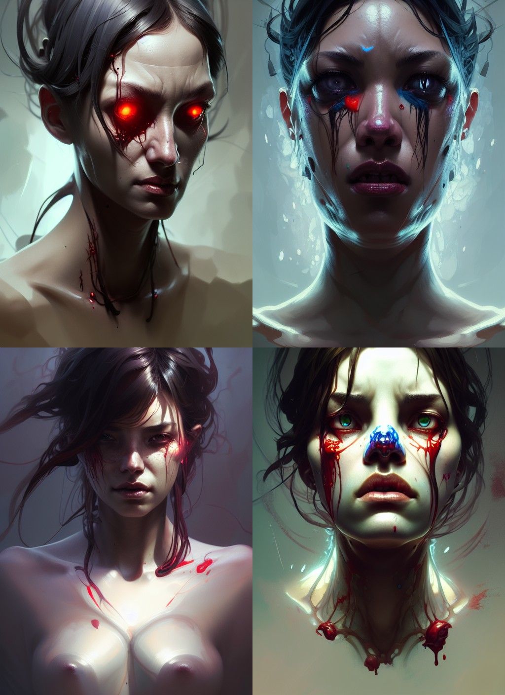 Untitled Creation horror head and shoulders portrait, 8k res...