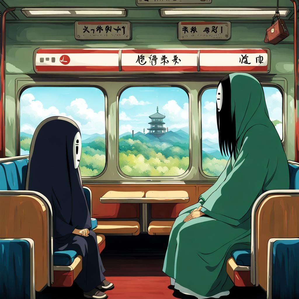 the girl from spirited away and the "no face" from spirited ...