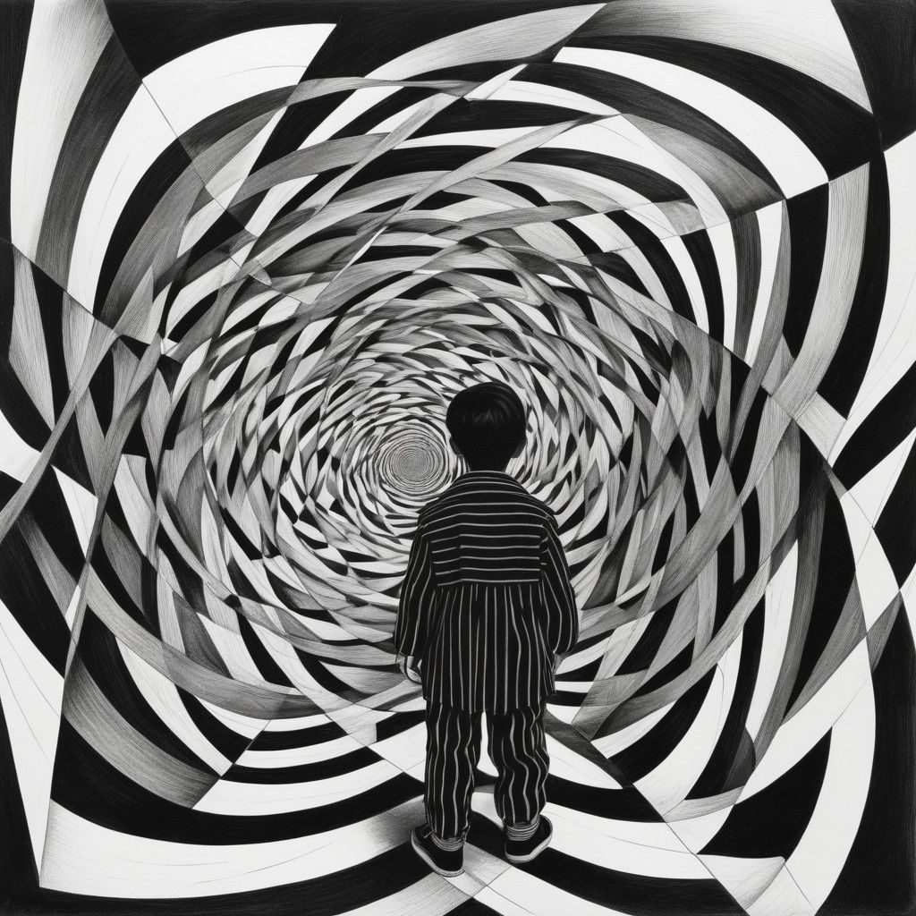 Black and white abstract