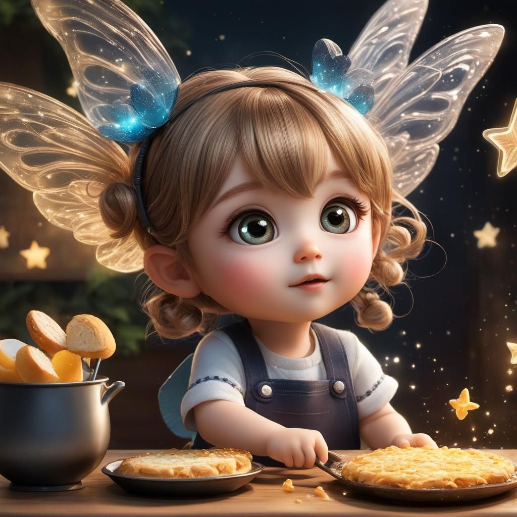A fairy cooking