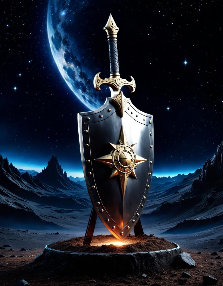 Sword and Board, Staged and Ready  by @Thoragh