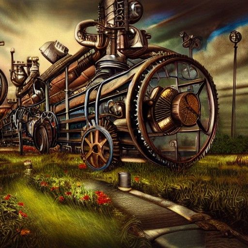 Steampunk farm