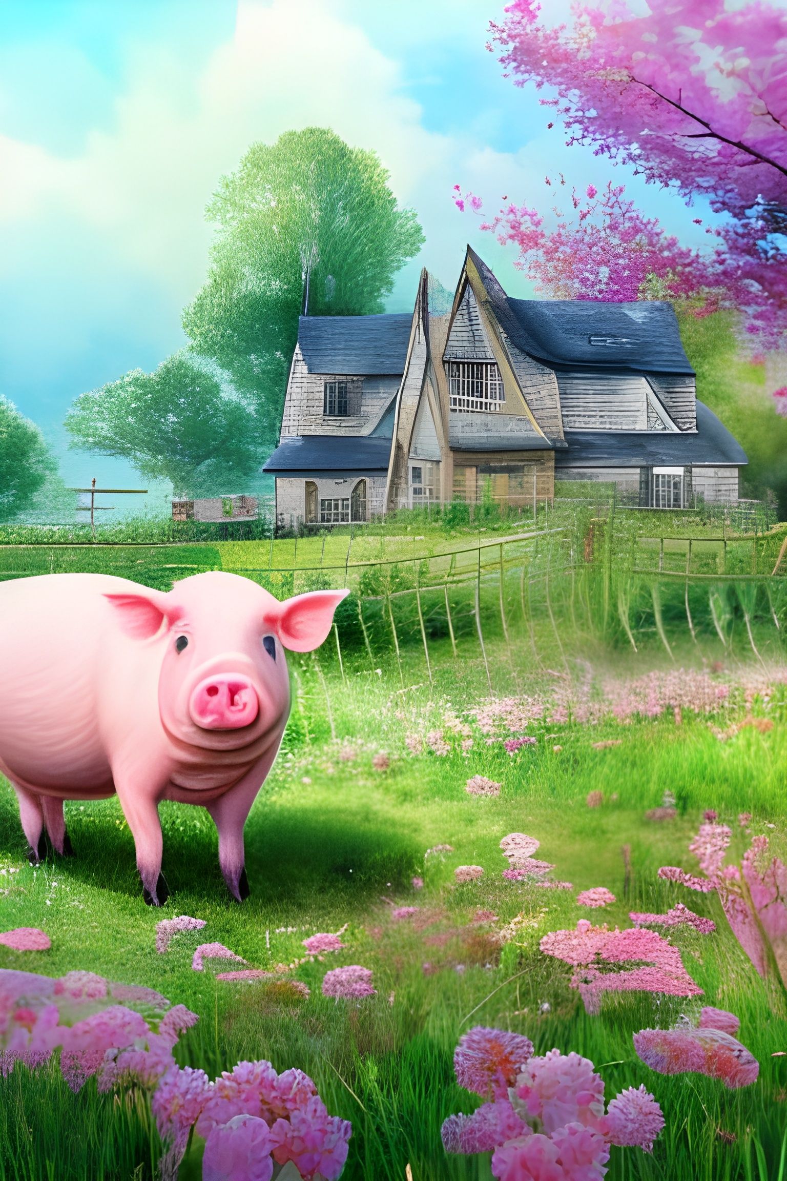 Babe the PIG AI Generated Artwork NightCafe Creator