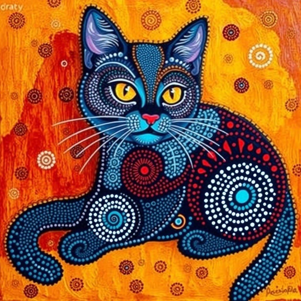 A beautiful aboriginal cat