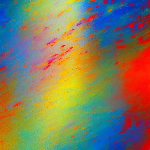 Person in Motion: Expressionist Impasto Oil Painting