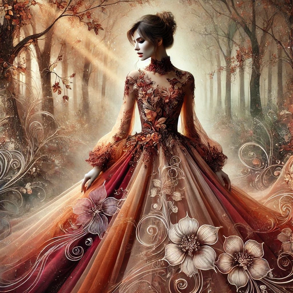 The Enchanted Autumn Ball Gown