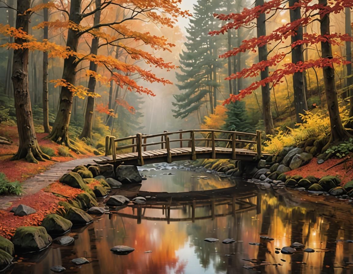 Create a photorealistic image with impressionistic textures ...