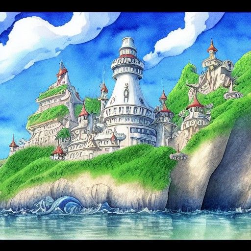 Castle by the ocean