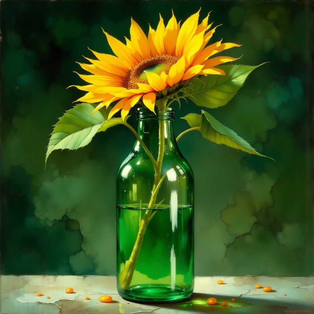 <lora:Happy Jambalaya:1.0> <lora:Green Flux:1.0> <lora:Earth and impression:1.0> <lora:Alcohol Ink Splash:1.0> Beautiful, close up still-lif...