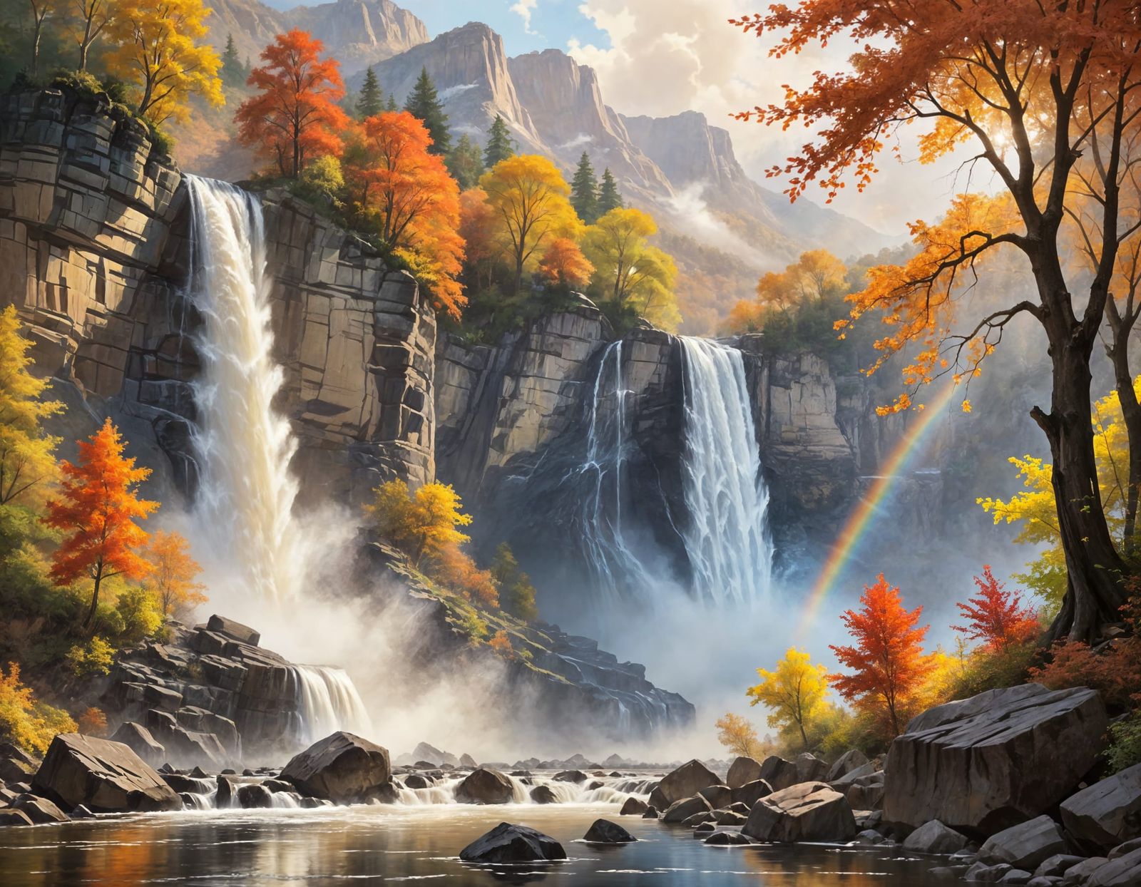 Autumn Waterfalls   by @AntonioF