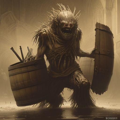 Barrel Monster - AI Generated Artwork - NightCafe Creator