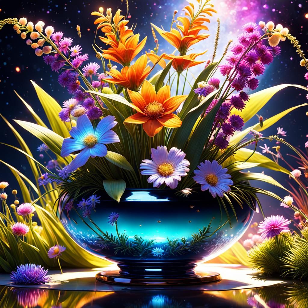 Flower Vase Still Life: Flowers 5