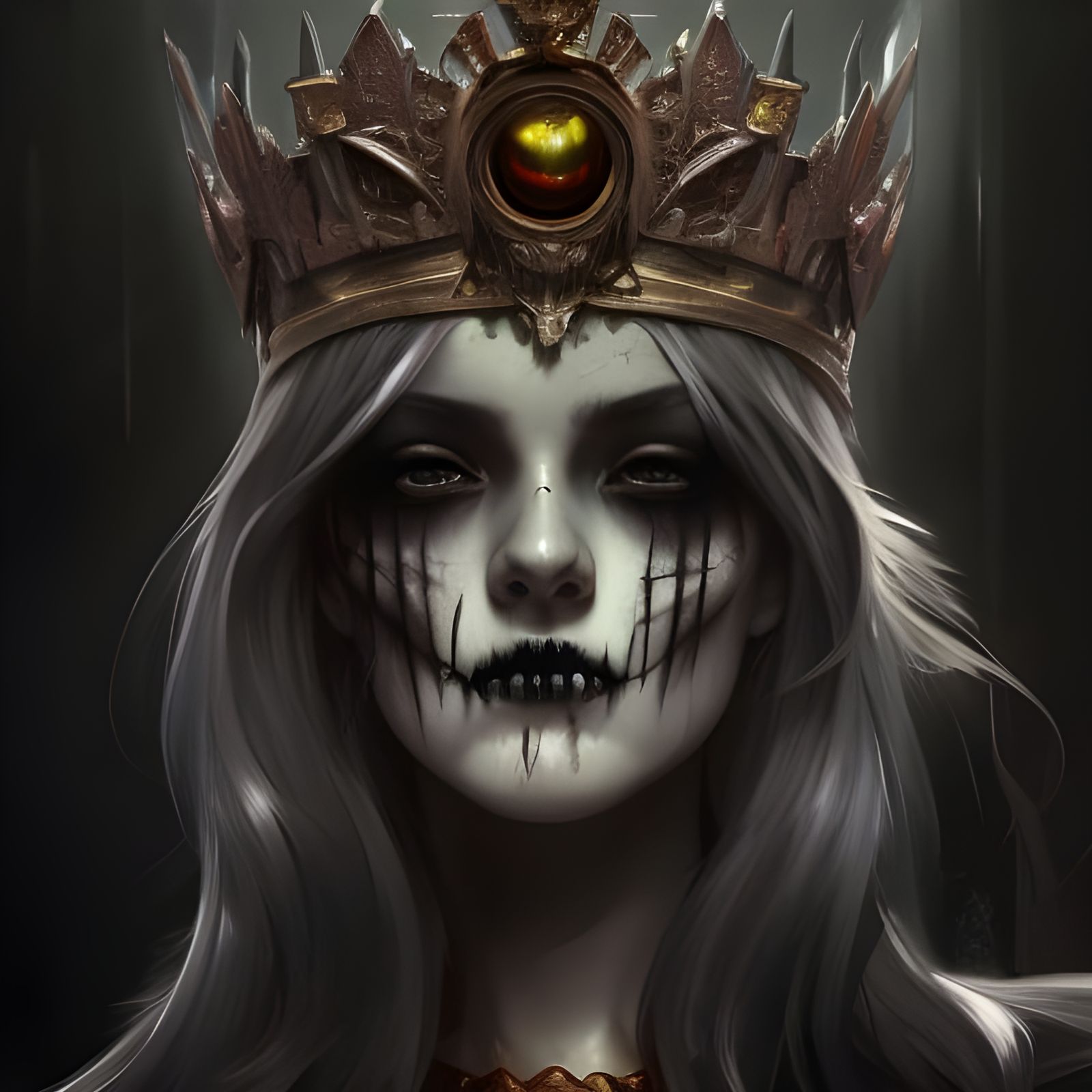 Undead Horror Princess Portrait in 8K Resolution