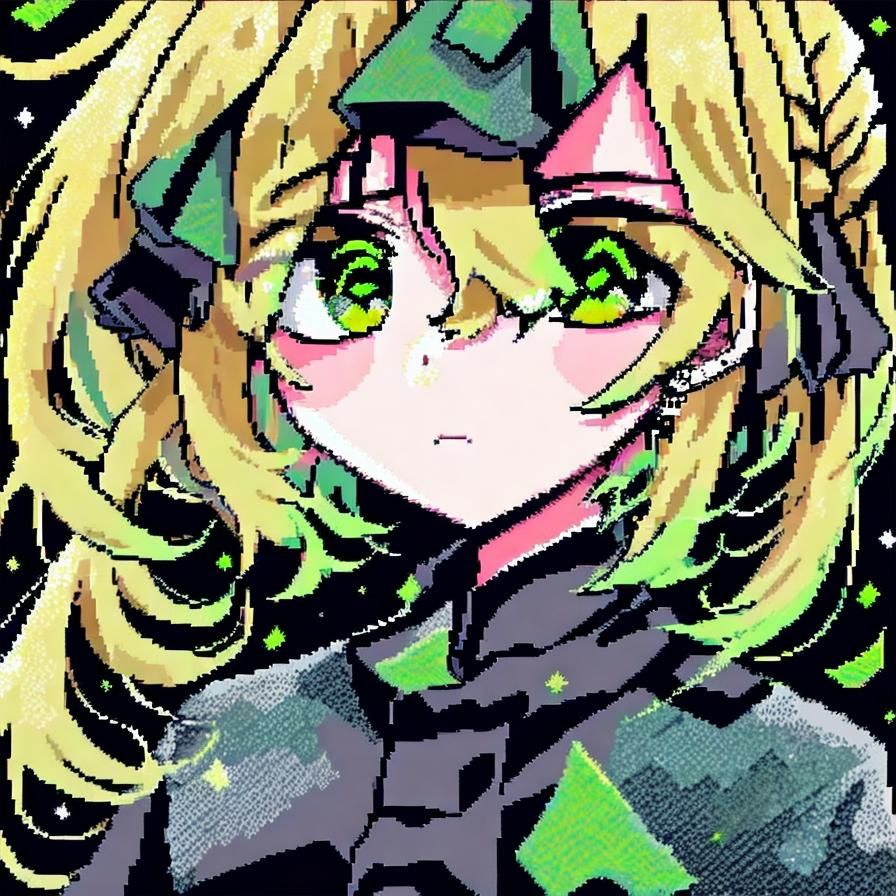 Fierce Blonde Anime Girl in Jujutsu Kaisen Style