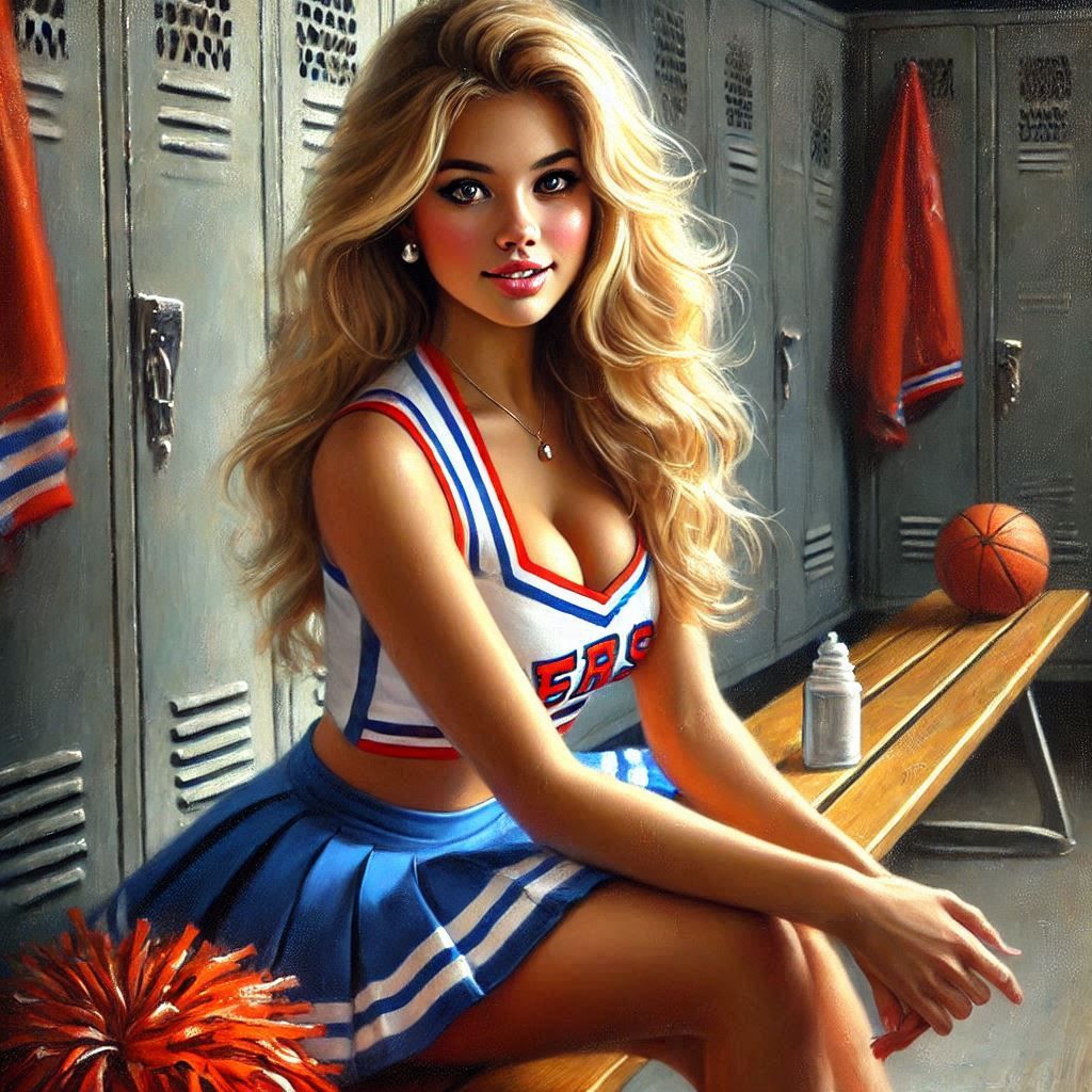 Painting Cute girl form USA