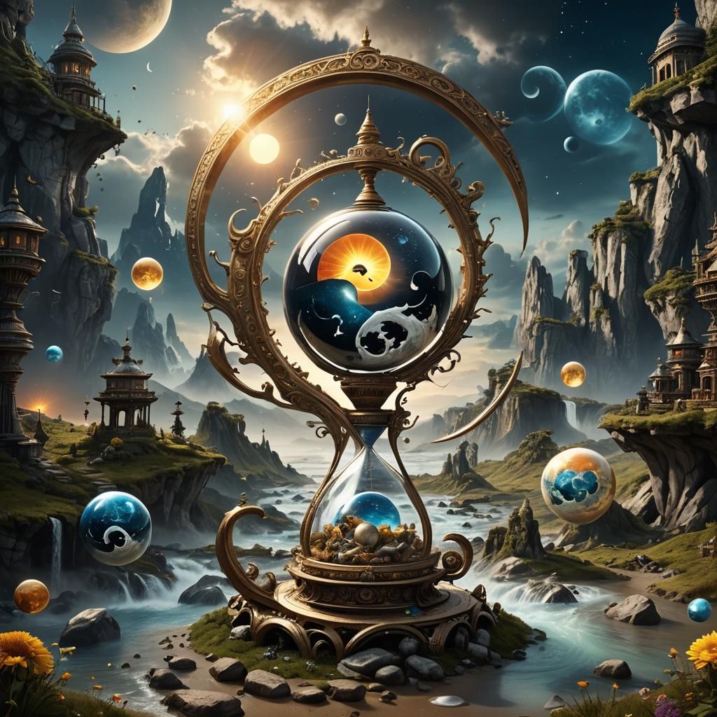 Planetary Hourglass - AI Generated Artwork - NightCafe Creator