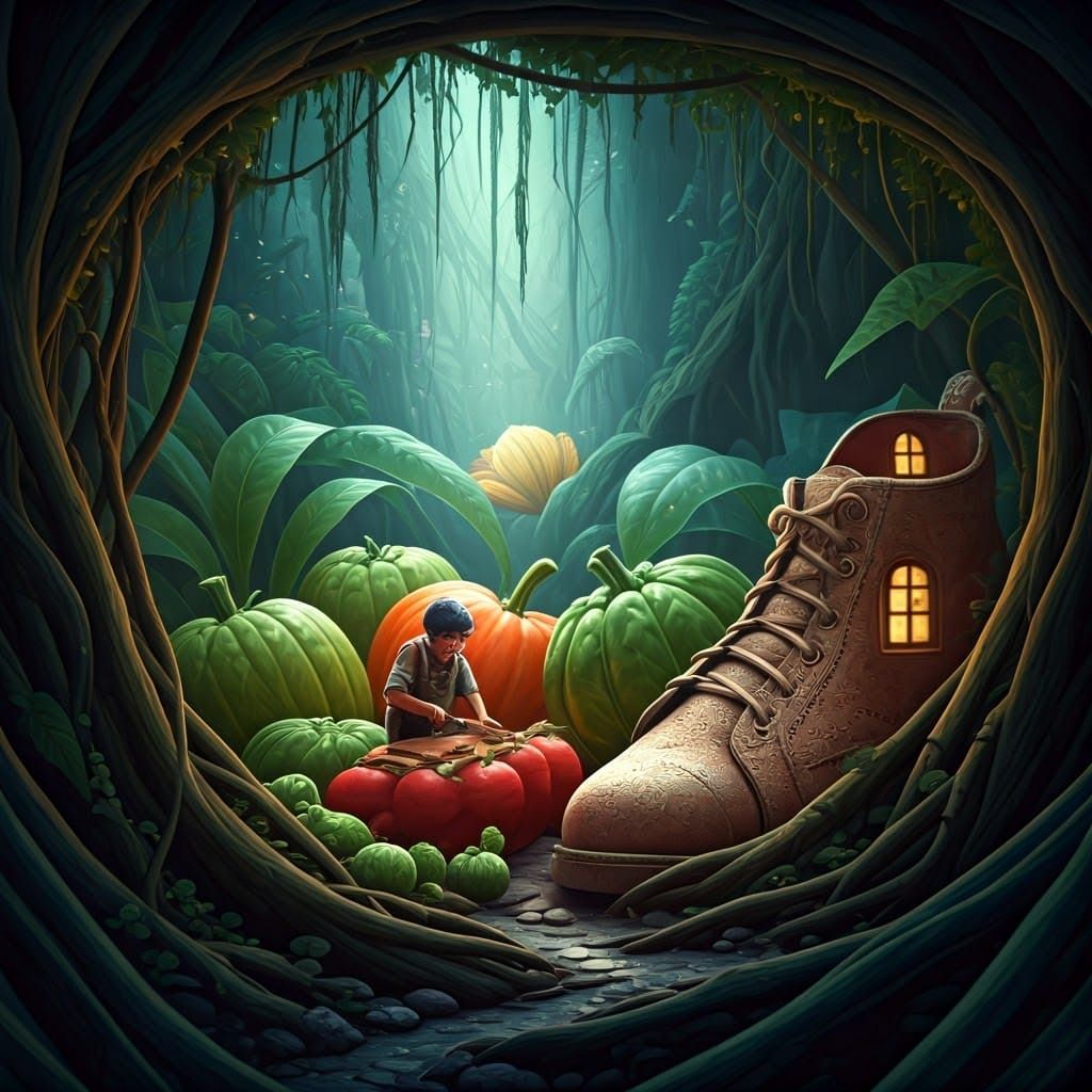 Miniature Yarkom Seller in a Fantastical Underground World