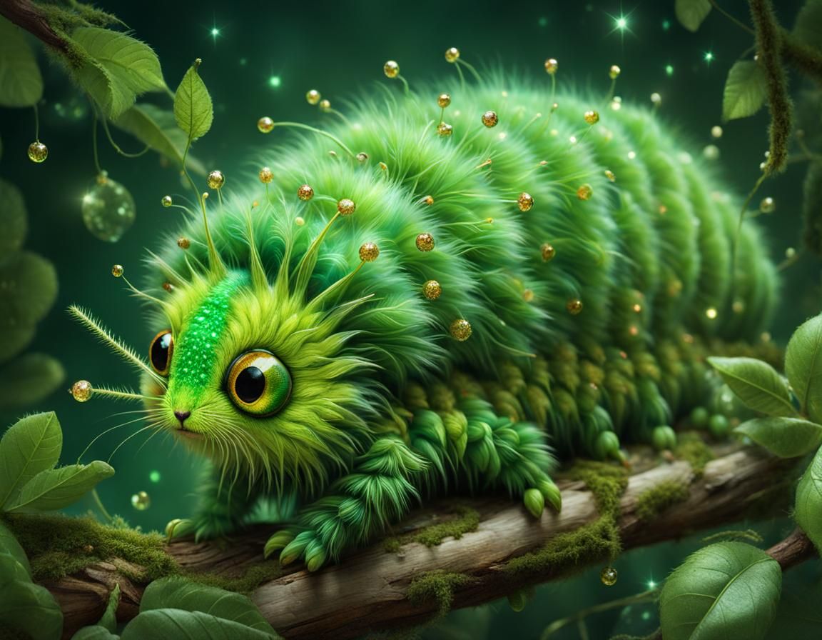 Fluffy green  by @Puzonis