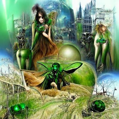 The Green Fairy Invasion Planet Dark Fantasy Sci-fi Apocalyp...