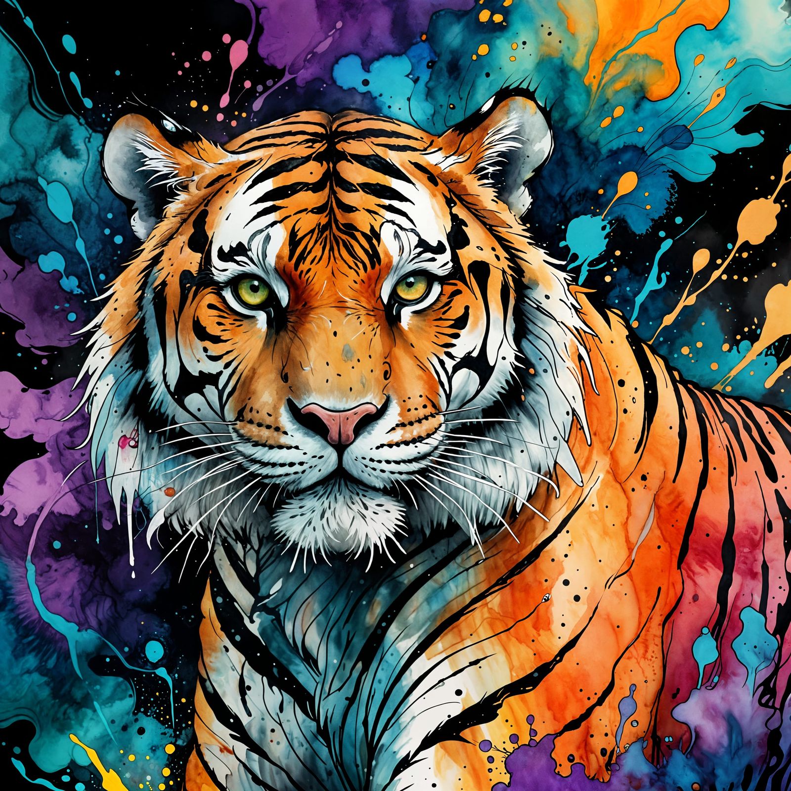 Tiger ink  by @Chantal-Rose