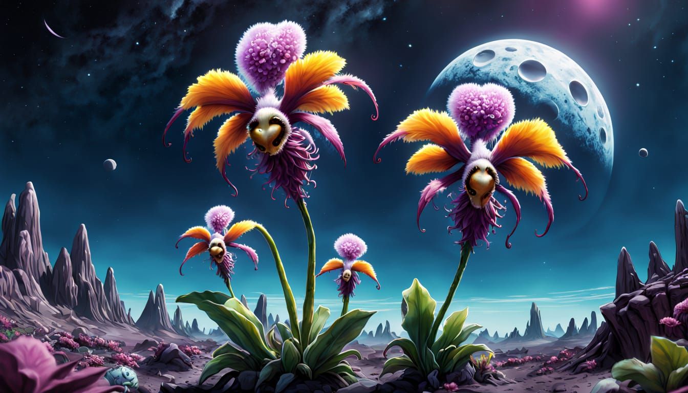 Alien Flowers   by @Doctor Mortose