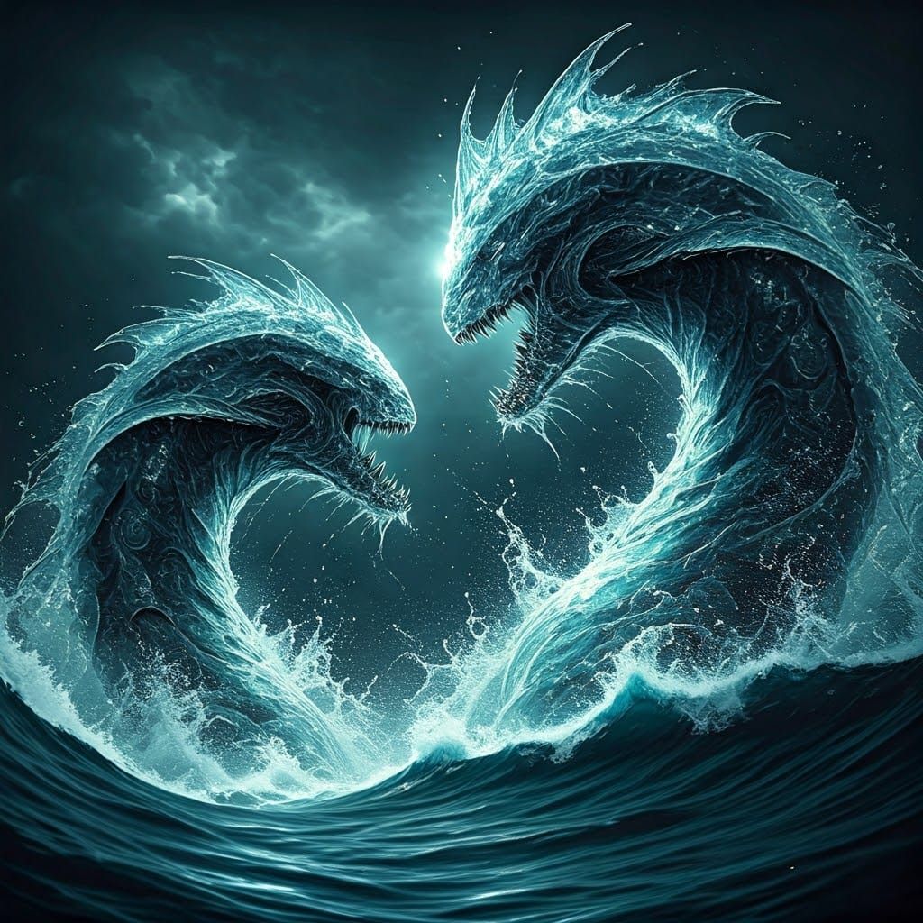 Fighting sea monsters   by @Kaydenpat