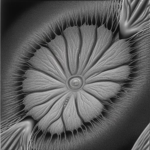scanning electron microscopy SEM Image of cells AI Generated Artwork
