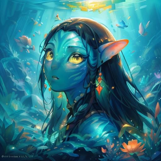 <lora:Pandoras Box:1.0> Portrait of a water woman underwater...