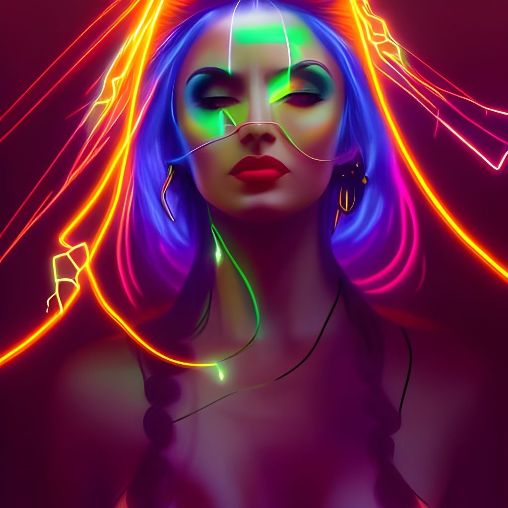 Goddess of Electricity - AI Generated Artwork - NightCafe Creator