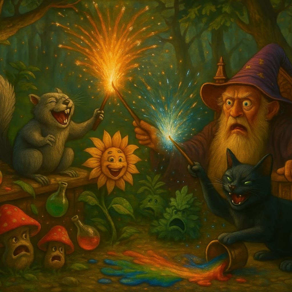 stop encouraging the squirrel Albus it just transported us o...