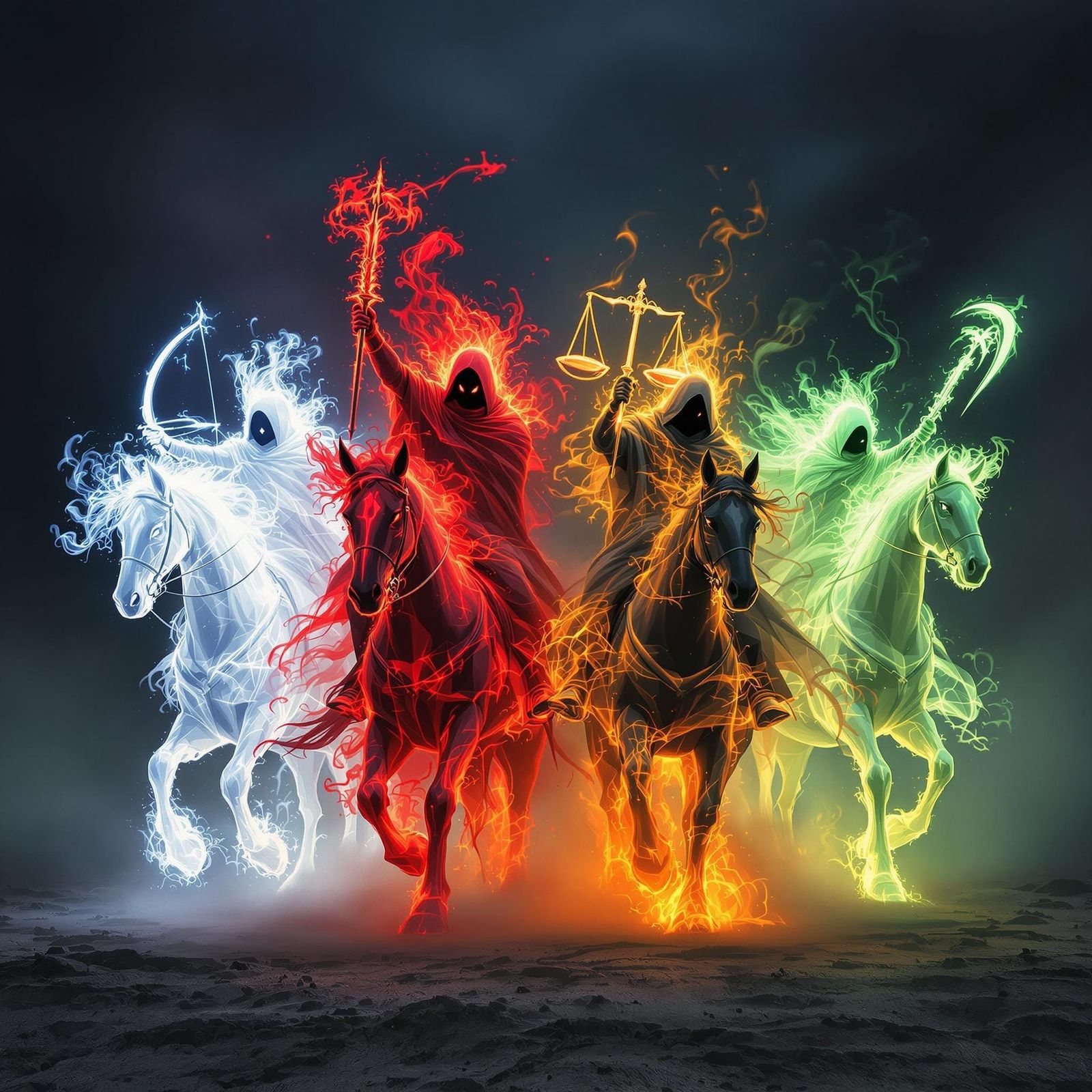 The Four Horsemen of the Apocalypse  by @David Brumit