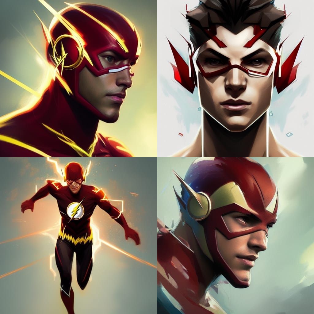 boy flash running head and shoulders portrait, 8k resolution...
