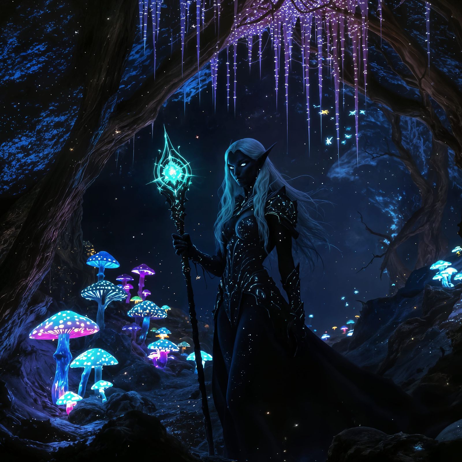 Bioluminescent Drow Encounter