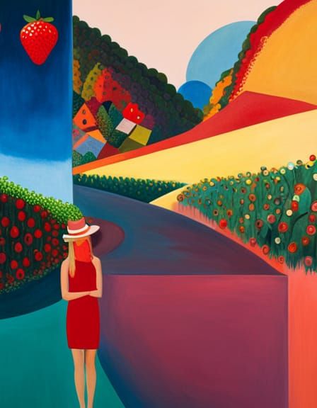 [Surreal Strawberry Landscape] [Strawberry Vibes]