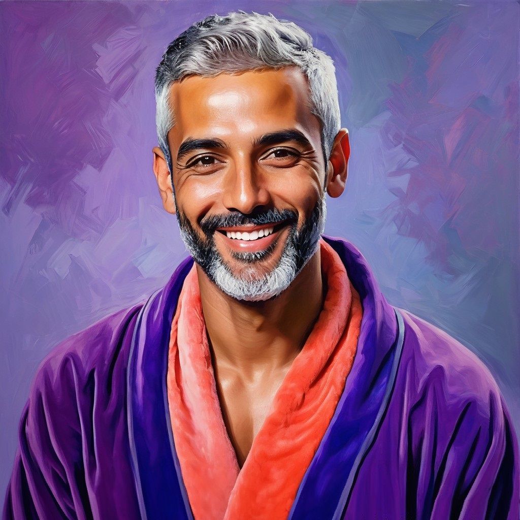 Ansārī  · انصاري  ·  a handsome silver-haired man wearing a ...