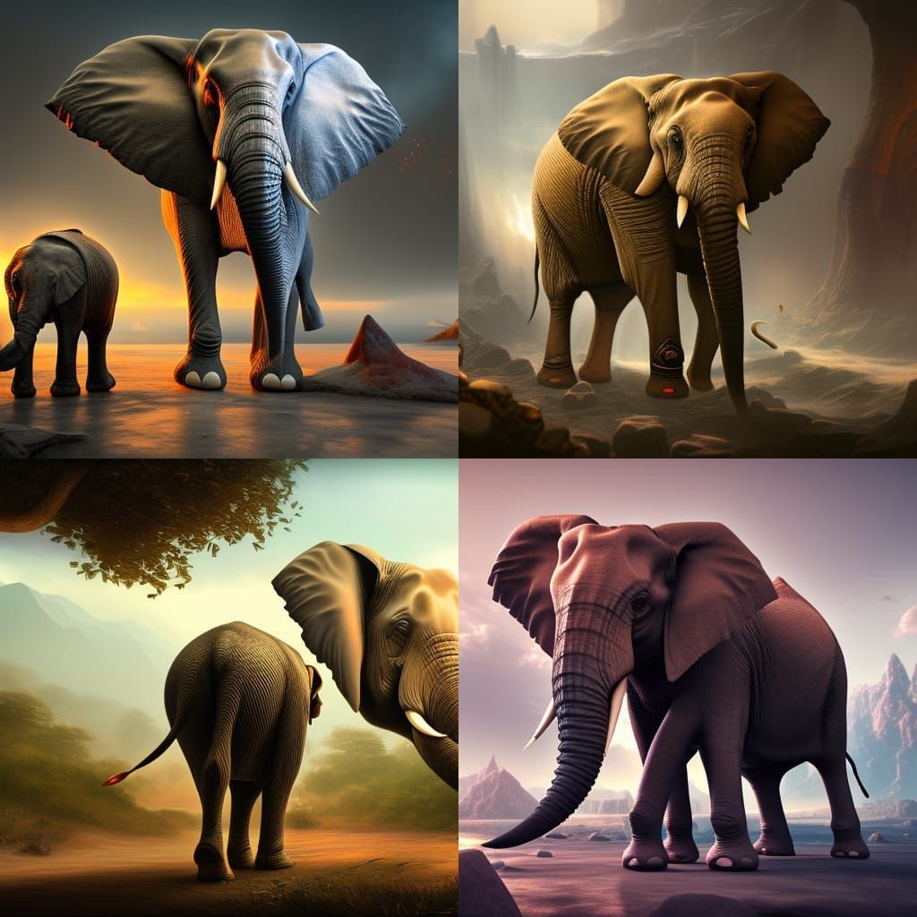 elephant in a fridge