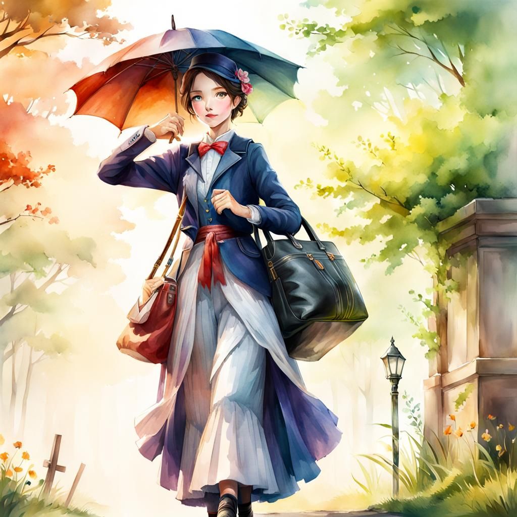 One Mary Poppins (floating of the  ground in the air 1.1)hol...