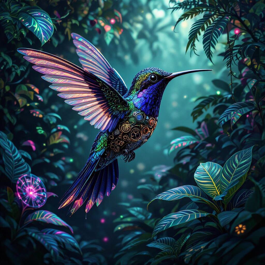 biomechanical hummingbird  by @EJimenez74