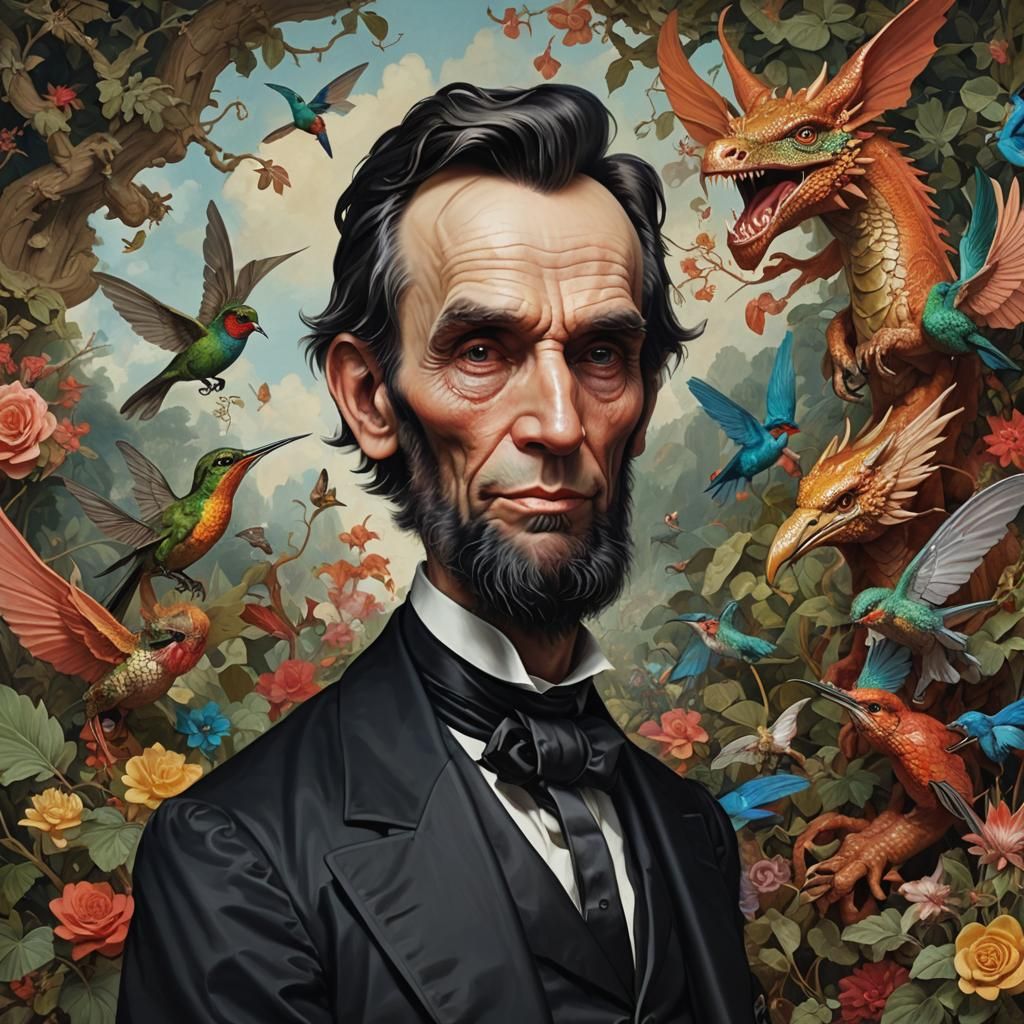 Lincoln, a Dragon, and his birds.