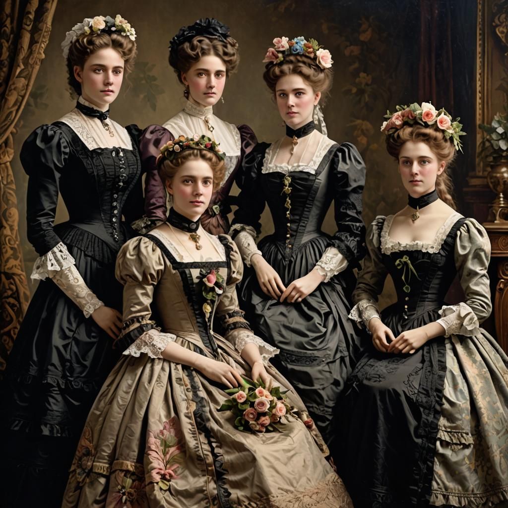 Pretty Victorian women