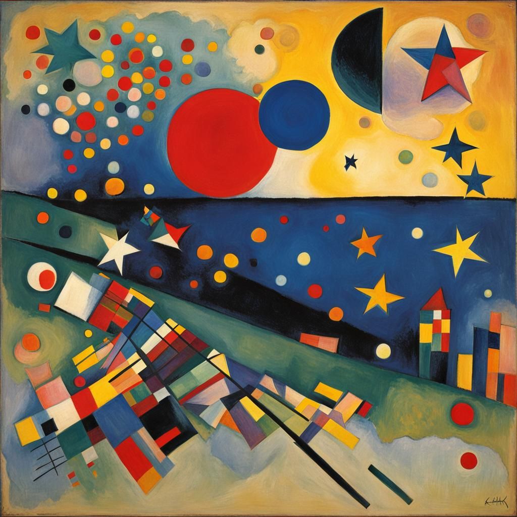 Star in the sky by Kandinsky 