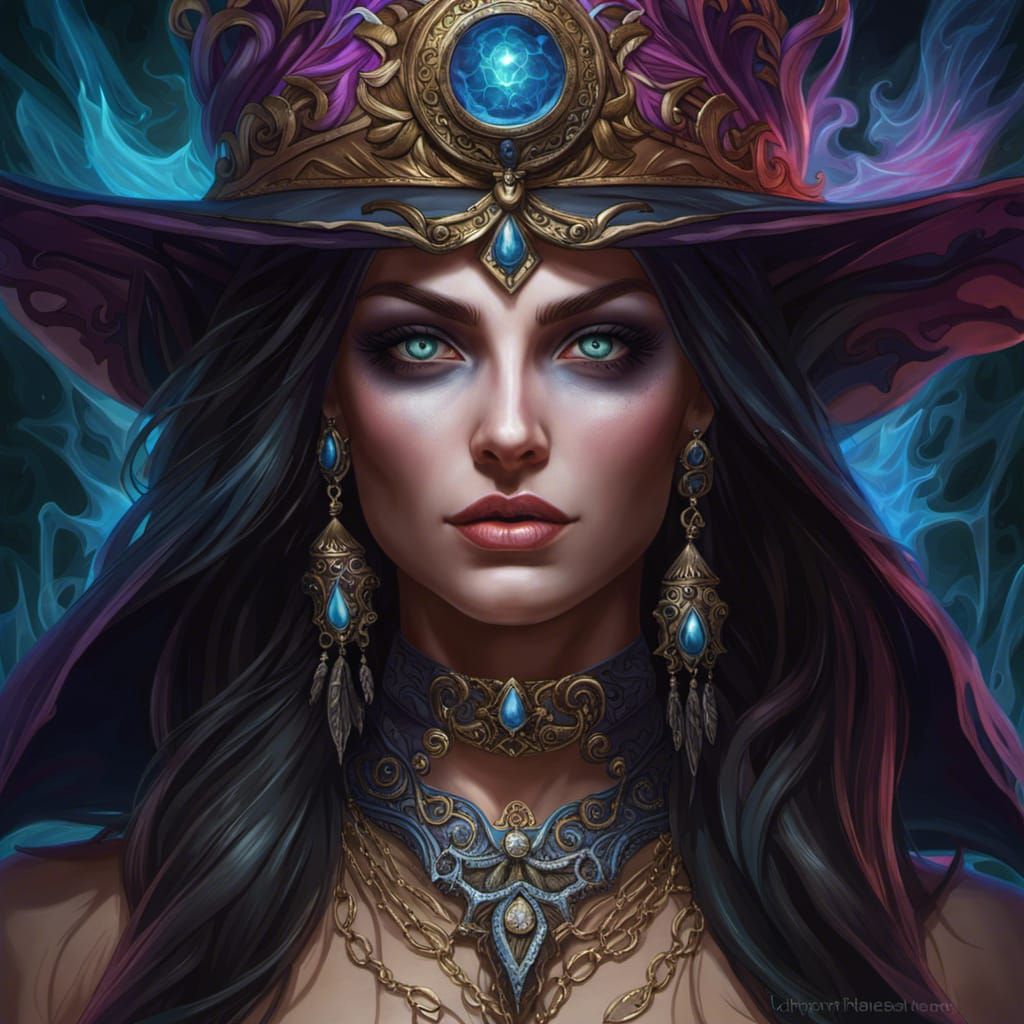 Beautiful Female Wizard - Ai Generated Artwork - Nightcafe Creator