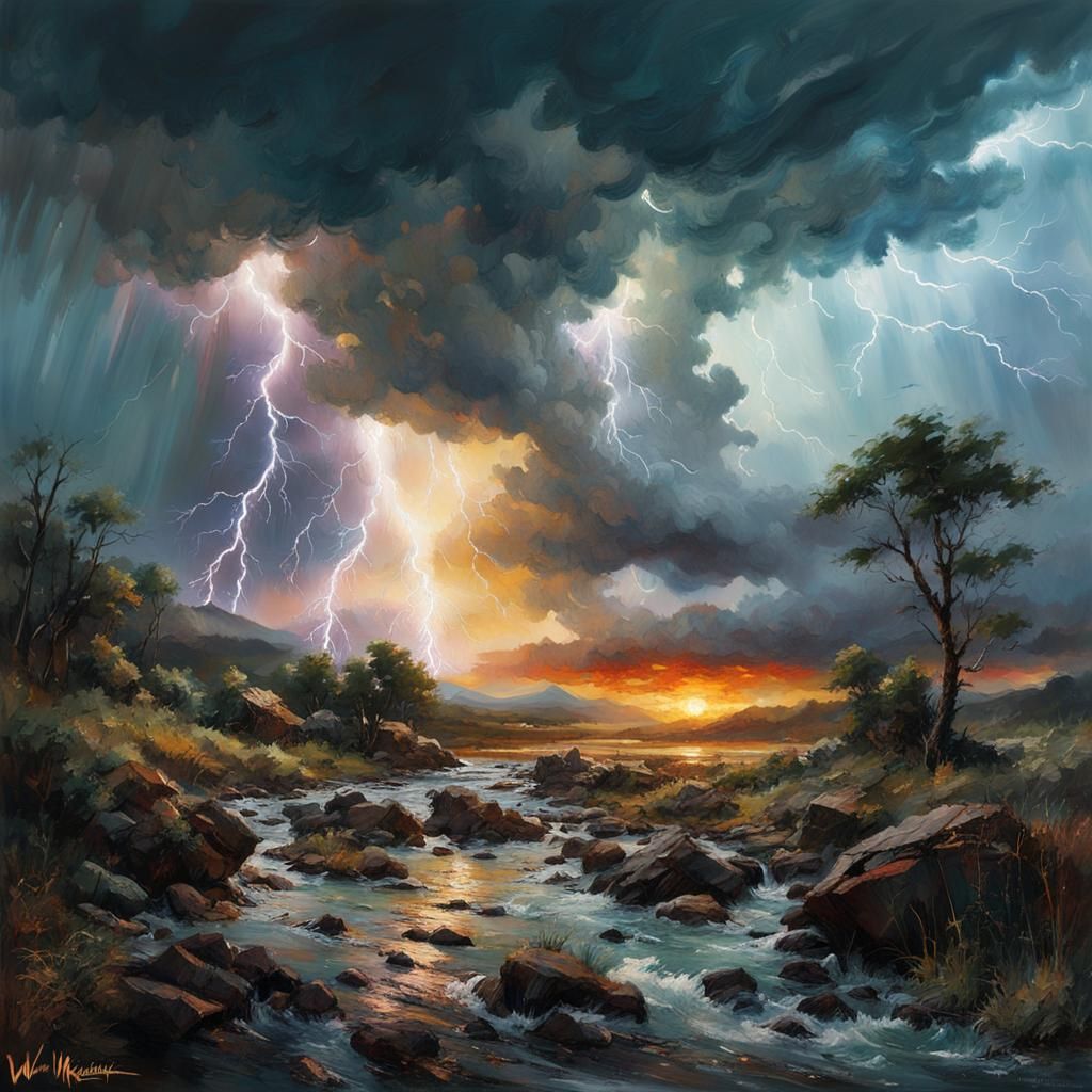 lightning storm  by @M