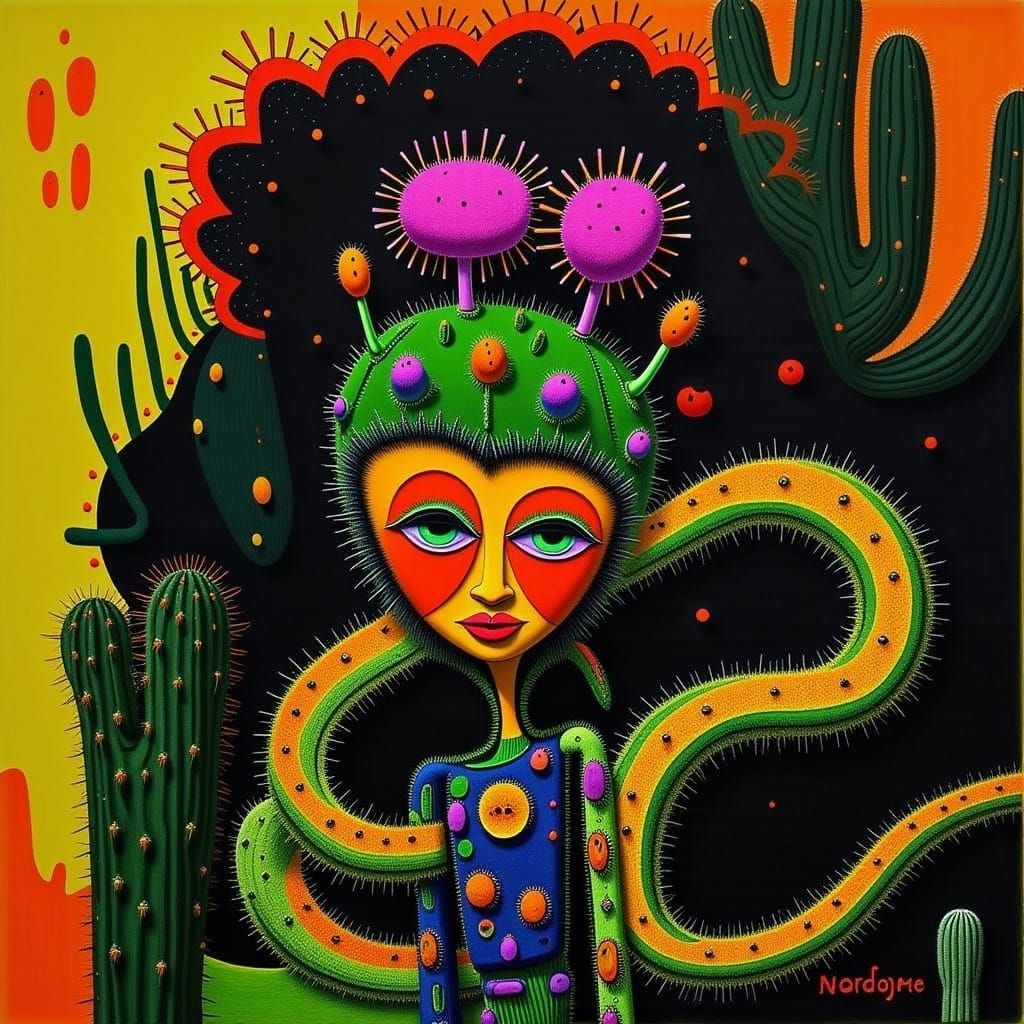 <lora:CACTUS PEOPLE:1.0> King cobra 