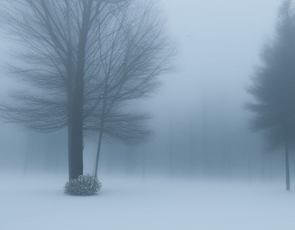 winter tundra ethereal fantasy hyperdetailed mist