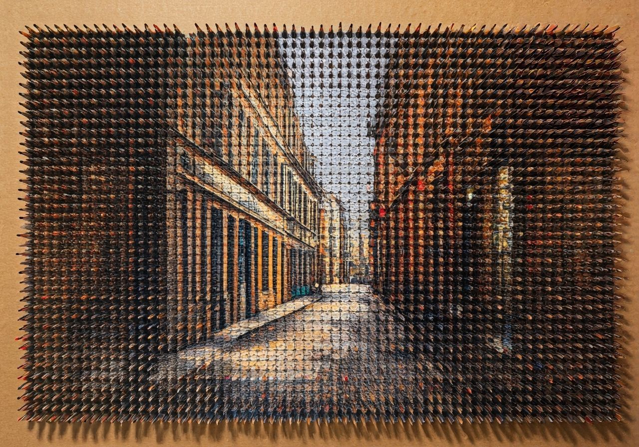 Coloured-Pencil Pointillism  by @ing